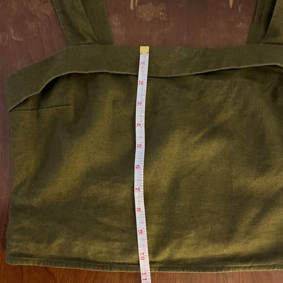 Abercrombie & Fitch Green crop top, linen - Picture 5 of 5